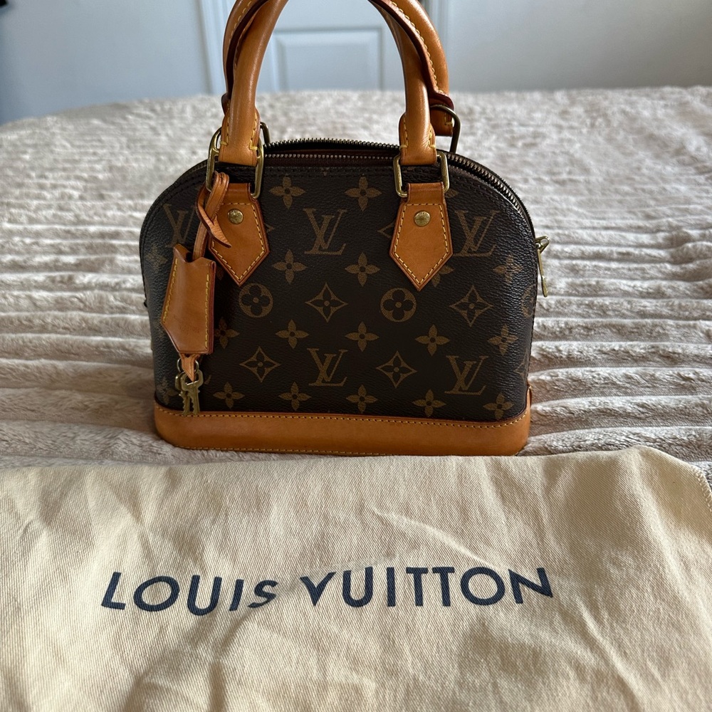 Louis Vuitton Monogram Alma Mini Crossbody in Brown and Tan
